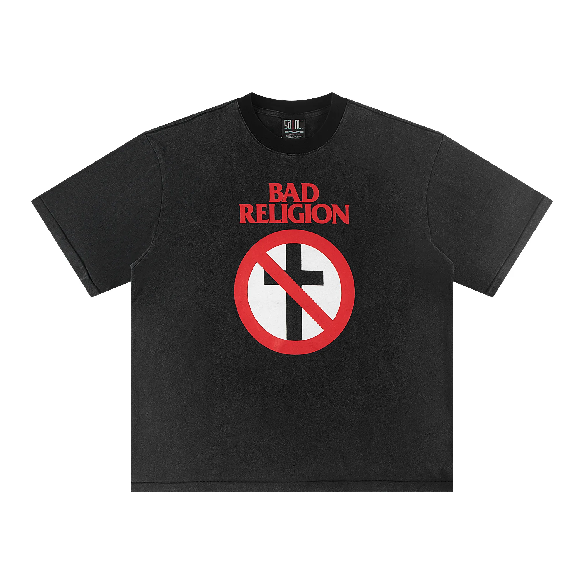 ♻️Style number: 890 P130 washed T vintage vintage SAINT MICHACL—BAD RELIGION’s punk rock band can show a punk and rebellious fashion style. Short wide style washed and distressed High density 280g pure cotton Comfortable punk short wide style silhouette Size: (S-M-L-XL) Color: Washed black